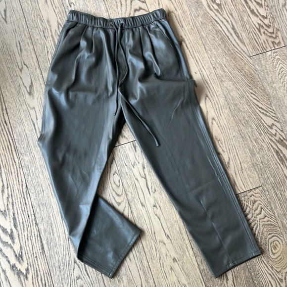 ZARA Faux Leather Pants - Picture 1 of 5
